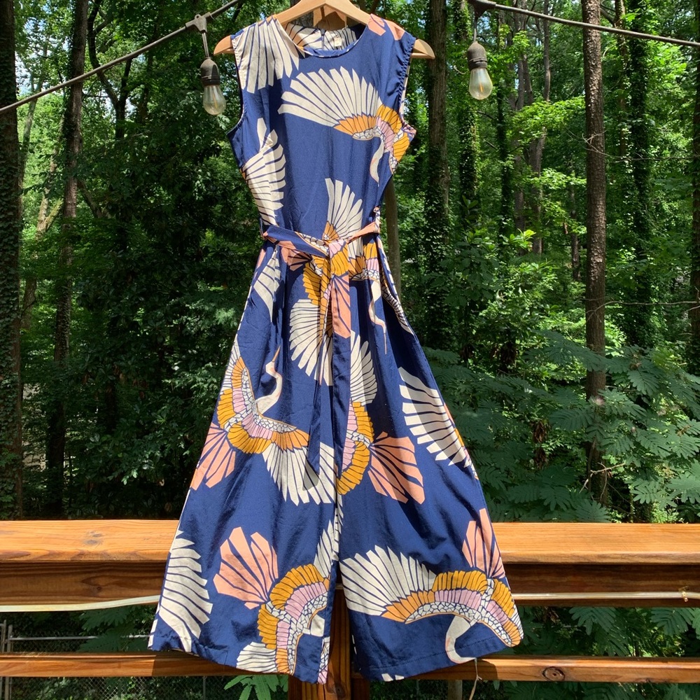 Patterned Wide-Leg Jumpsuit